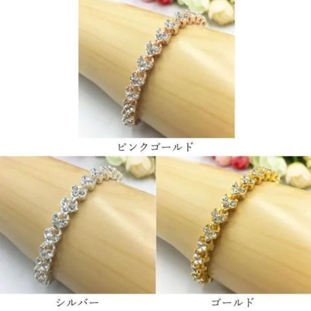 残1点★お待たせ!★新作 ゴージャスきらきらブレスレット シルバー < 女性アクセサリー/時計  残1点★お待たせ!★新作 ゴージャスきらきらブレスレット シルバー < 女性アクセサリー/時計の