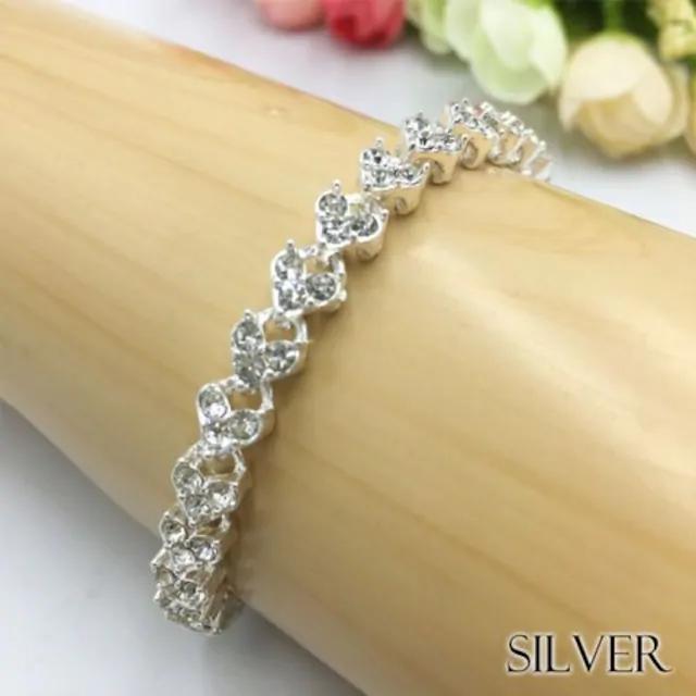 残1点★お待たせ!★新作 ゴージャスきらきらブレスレット シルバー < 女性アクセサリー/時計  残1点★お待たせ!★新作 ゴージャスきらきらブレスレット シルバー < 女性アクセサリー/時計の