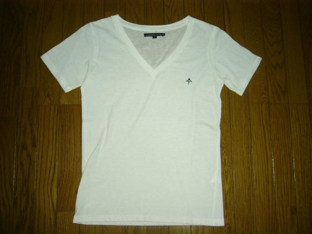 BACKBONE THE BASIS バックボーン V字Tシャツ S 白 加工Tシャツ 胸 アイコンロゴ LOGO 刺繍 ステッチ < ブランド  BACKBONE THE BASIS バックボーン V字Tシャツ S 白 加工Tシャツ 胸 アイコンロゴ LOGO 刺繍 ステッチ  < ブランドの