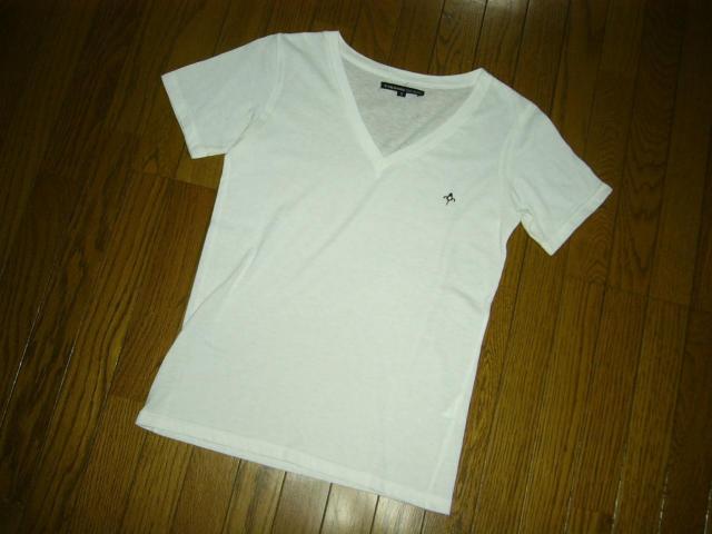 BACKBONE THE BASIS バックボーン V字Tシャツ S 白 加工Tシャツ 胸 アイコンロゴ LOGO 刺繍 ステッチ < ブランド  BACKBONE THE BASIS バックボーン V字Tシャツ S 白 加工Tシャツ 胸 アイコンロゴ LOGO 刺繍 ステッチ < ブランドの