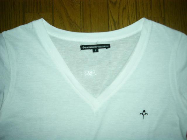 BACKBONE THE BASIS バックボーン V字Tシャツ S 白 加工Tシャツ 胸 アイコンロゴ LOGO 刺繍 ステッチ < ブランド  BACKBONE THE BASIS バックボーン V字Tシャツ S 白 加工Tシャツ 胸 アイコンロゴ LOGO 刺繍 ステッチ < ブランドの