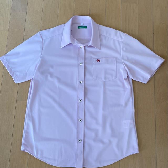 大阪高校ブラウス/制服コスプレ/新品未使用/ベネトン/サイズ11号(M)ピンク半袖シャツ < 女性ファッション  大阪高校ブラウス/制服コスプレ/新品未使用/ベネトン/サイズ11号(M)ピンク半袖シャツ  < 女性ファッションの