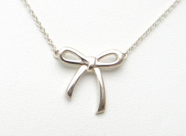 TIFFANY&CO. ティファニー リボン ネックレス ペンダント SV925<USED>【送料無料】 < ブランド  TIFFANY&CO. ティファニー リボン ネックレス ペンダント SV925<USED>【送料無料】  < ブランドの
