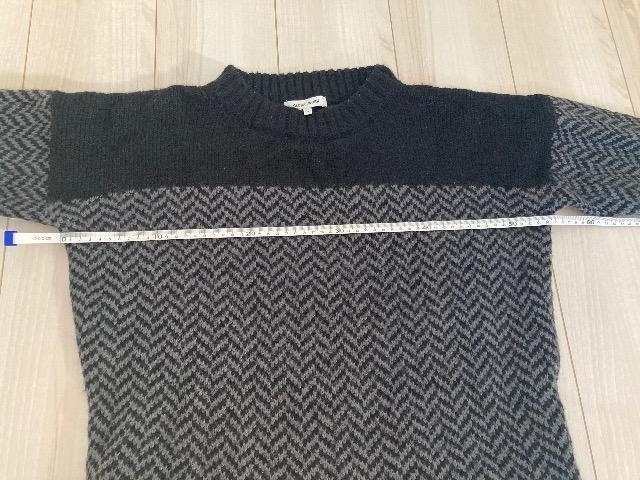 美品☆GLOBALWORK☆ 黒千鳥格子ヘリンボーンセーター☆L < ブランド  美品☆GLOBALWORK☆ 黒千鳥格子ヘリンボーンセーター☆L < ブランドの