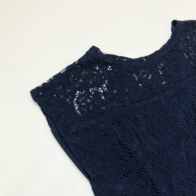 ◆アバハウス◆前後2wayレース半袖ブラウス◆カットソー◆ネイビー濃紺◆S < ブランド  ◆アバハウス◆前後2wayレース半袖ブラウス◆カットソー◆ネイビー濃紺◆S < ブランドの