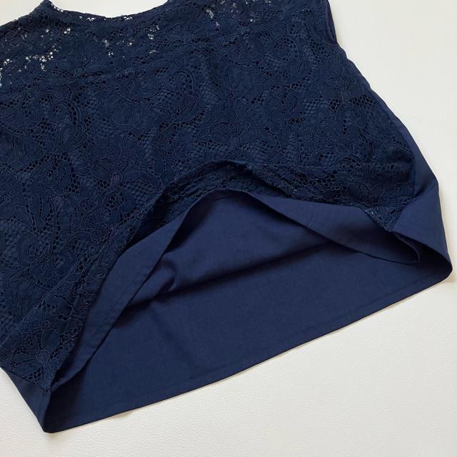 ◆アバハウス◆前後2wayレース半袖ブラウス◆カットソー◆ネイビー濃紺◆S < ブランド  ◆アバハウス◆前後2wayレース半袖ブラウス◆カットソー◆ネイビー濃紺◆S < ブランドの