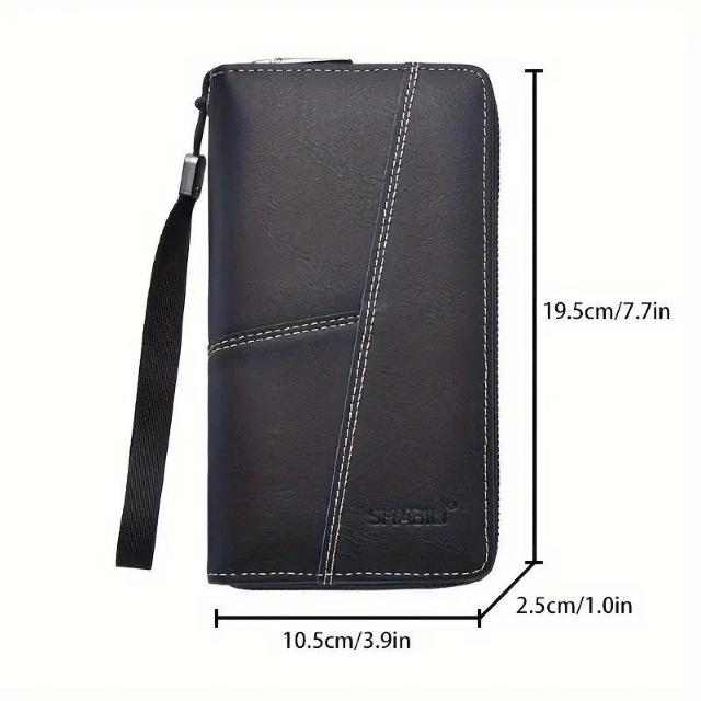 即完売注意★790円★【人気】エレガント 高級 光沢 紳士 優雅 ビジネス 大容量 PUレザー 長財布 ダークブラウン < 男性ファッション  即完売注意★790円★【人気】エレガント 高級 光沢 紳士 優雅 ビジネス 大容量 PUレザー 長財布 ダークブラウン < 男性ファッションの