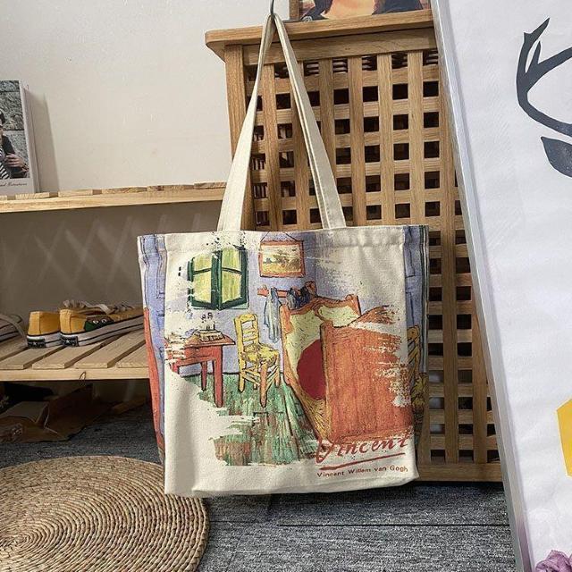 バッグ 鞄 ゴッホ キャンバス トートバッグ 芸術 プリント アルルの寝室 < 女性ファッション バッグ 鞄 ゴッホ キャンバス トートバッグ 芸術 プリント アルルの寝室 < 女性ファッションの
