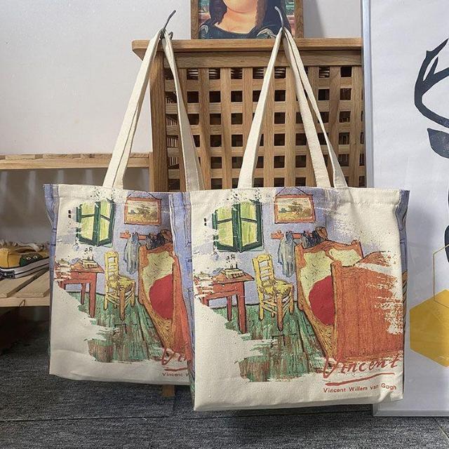 バッグ 鞄 ゴッホ キャンバス トートバッグ 芸術 プリント アルルの寝室 < 女性ファッション バッグ 鞄 ゴッホ キャンバス トートバッグ 芸術 プリント アルルの寝室 < 女性ファッションの