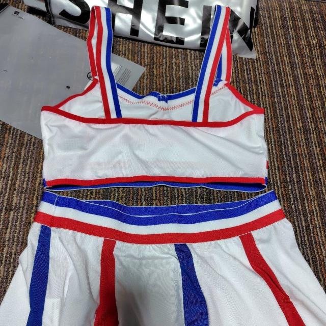 SHEIN チアガール コスプレ衣装 薄手 トリコロールカラー < 女性ファッション SHEIN チアガール コスプレ衣装 薄手 トリコロールカラー < 女性ファッションの