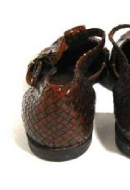 WBA 古着 レザー編み込みサンダル 茶色 極美品 < 男性ファッション WBA 古着 レザー編み込みサンダル 茶色 極美品 < 男性ファッションの