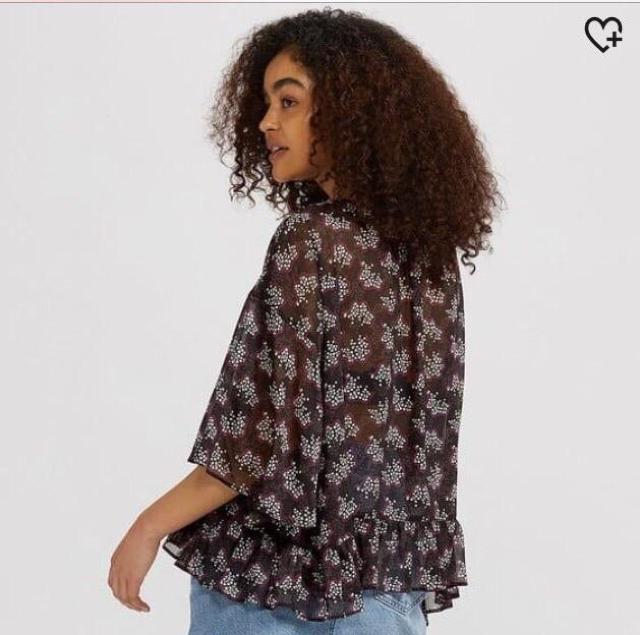 アナスイ【ANNA SUI × ユニクロ】シフォンブラウス(7分袖) L (新品タグ付) < ブランド  アナスイ【ANNA SUI × ユニクロ】シフォンブラウス(7分袖) L (新品タグ付) < ブランドの