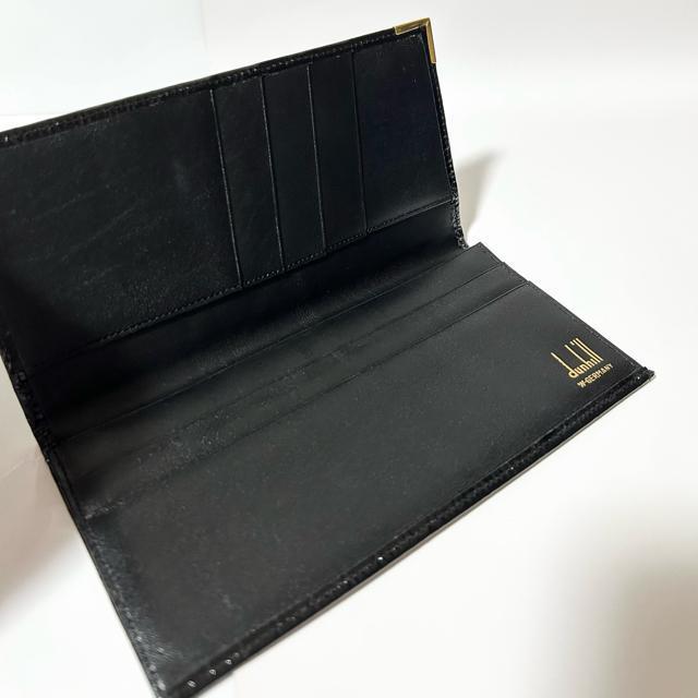 美品 dunhill ダンヒル 二つ折り長財布 クロコ型押しレザー < ブランド 美品 dunhill ダンヒル 二つ折り長財布 クロコ型押しレザー < ブランドの