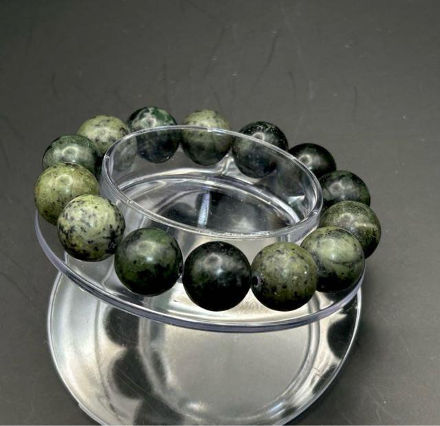 天然翡翠 大玉 オリーブグリーンブレスレット 約14mm玉 内径約16〜16.5cm管理番号14-B < 男性アクセサリー/時計  天然翡翠 大玉 オリーブグリーンブレスレット 約14mm玉 内径約16〜16.5cm管理番号14-B < 男性アクセサリー/時計の