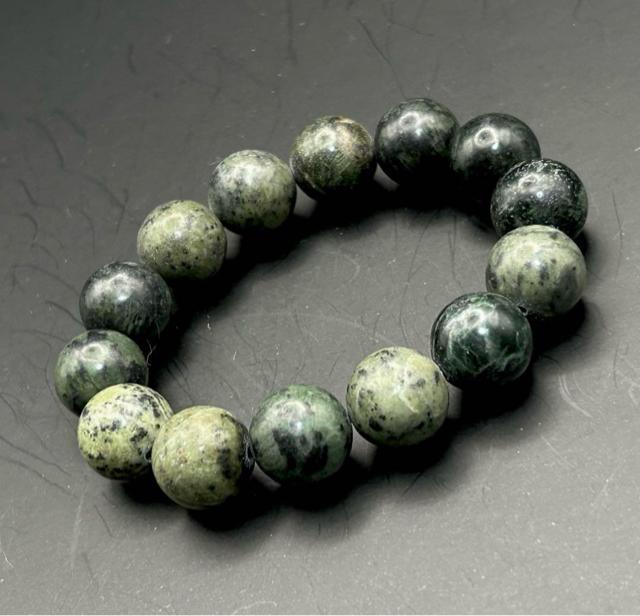 天然翡翠 大玉 オリーブグリーンブレスレット 約14mm玉 内径約16〜16.5cm管理番号14-B < 男性アクセサリー/時計  天然翡翠 大玉 オリーブグリーンブレスレット 約14mm玉 内径約16〜16.5cm管理番号14-B < 男性アクセサリー/時計の