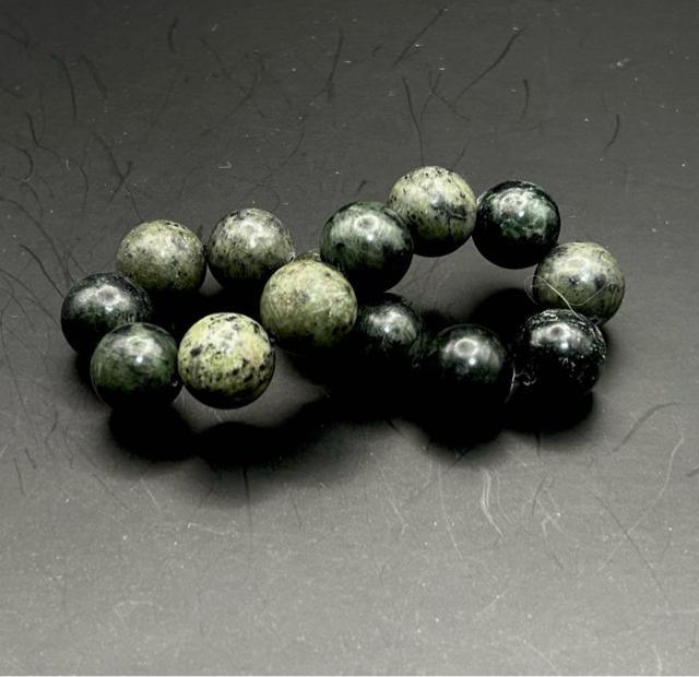 天然翡翠 大玉 オリーブグリーンブレスレット 約14mm玉 内径約16〜16.5cm管理番号14-B < 男性アクセサリー/時計  天然翡翠 大玉 オリーブグリーンブレスレット 約14mm玉 内径約16〜16.5cm管理番号14-B < 男性アクセサリー/時計の