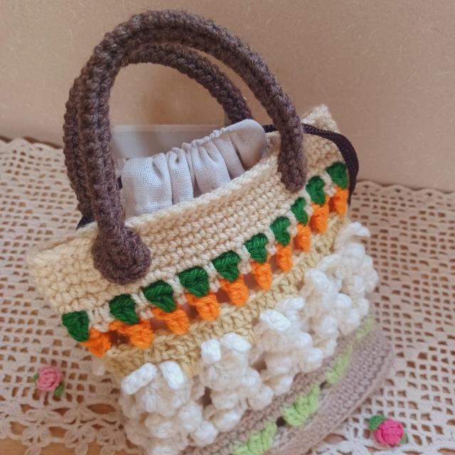 ☆Hand made☆  うさぎさんのバッグ*巾着袋*にんじん < ペット/手芸/園芸  ☆Hand made☆  うさぎさんのバッグ*巾着袋*にんじん < ペット/手芸/園芸の