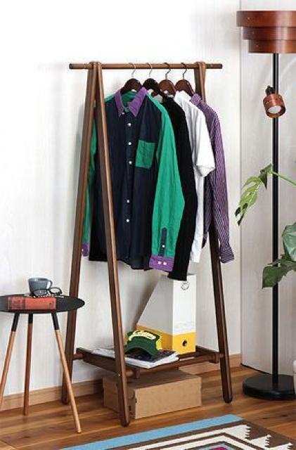 送料無料 木製 折りたたみ 玄関 ハンガーラック < インテリア/ライフ  送料無料 木製 折りたたみ 玄関 ハンガーラック < インテリア/ライフの