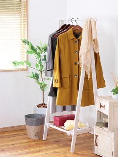 送料無料 木製 折りたたみ 玄関 ハンガーラック < インテリア/ライフ  送料無料 木製 折りたたみ 玄関 ハンガーラック < インテリア/ライフの