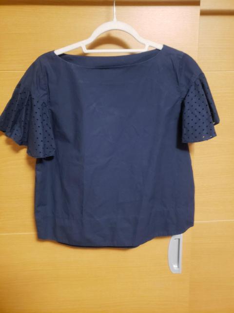 ☆美品☆anyFAMエニィファム☆ネイビー半袖コットンブラウス☆2 < 女性ファッション  ☆美品☆anyFAMエニィファム☆ネイビー半袖コットンブラウス☆2 < 女性ファッションの