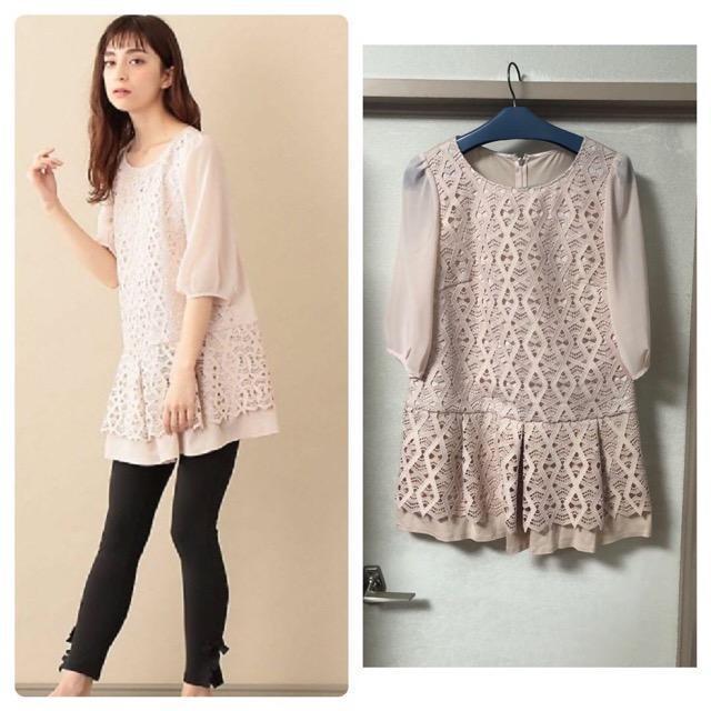 TO BE CHIC(トゥービーシック) ダイヤレース コンビ チュニック < ブランド  TO BE CHIC(トゥービーシック) ダイヤレース コンビ チュニック  < ブランドの