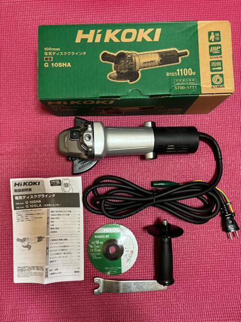 HiKOKI �d�C�f�B�X�N�O���C���_  �׌a G10SHA ���g�p ������ 