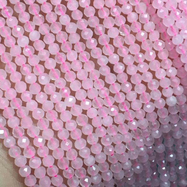 《連材》天然石ローズクォーツ 多面カット 1連 < 女性ファッション  《連材》天然石ローズクォーツ 多面カット 1連 < 女性ファッションの