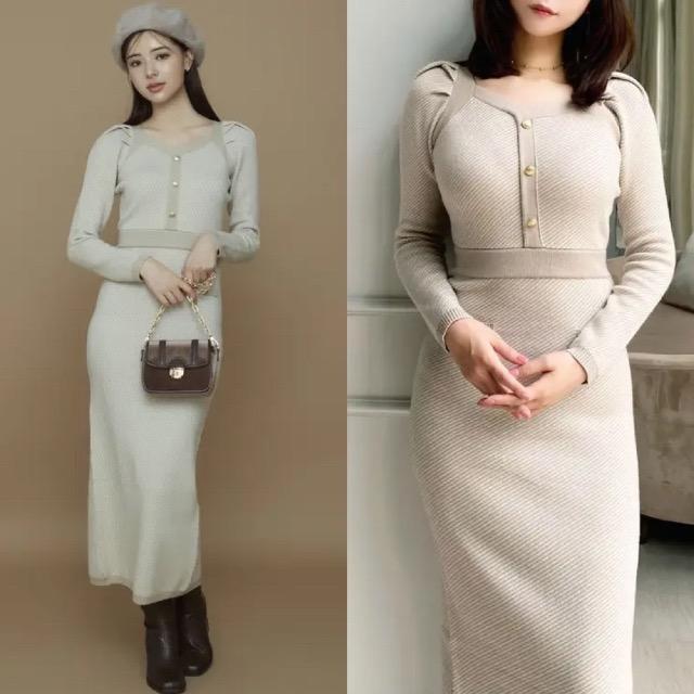 RESEXXY★バイアスツイードニットワンピース★ < ブランド RESEXXY★バイアスツイードニットワンピース★ < ブランドの