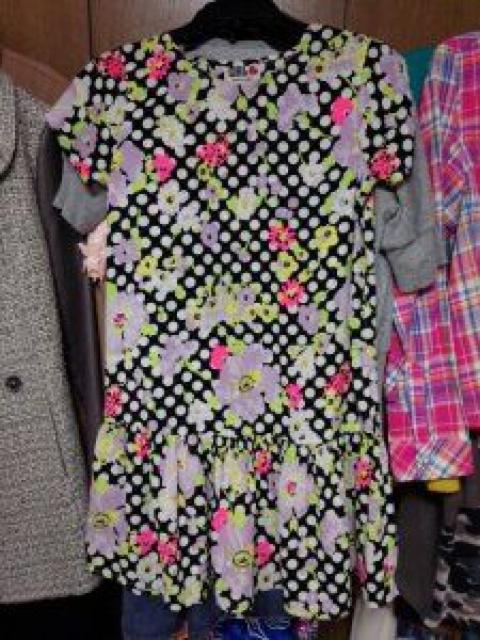 白黒ドットサテン半袖チュニックミニワンピース花柄紫ピンクS < 女性ファッション  白黒ドットサテン半袖チュニックミニワンピース花柄紫ピンクS  < 女性ファッションの
