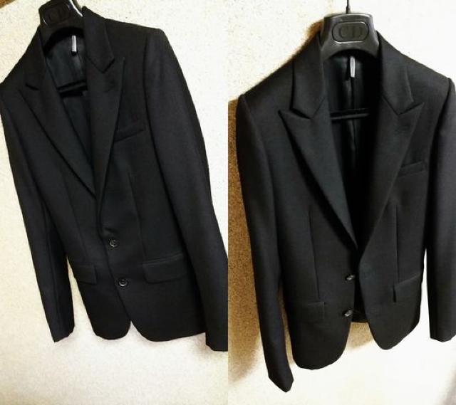 正規新古 Dior Homme ディオールオム ピークドラペルジャケット 黒 最小38 スーツ ラグジュアリーテーラード < ブランド  正規新古 Dior Homme ディオールオム ピークドラペルジャケット 黒 最小38 スーツ ラグジュアリーテーラード < ブランドの