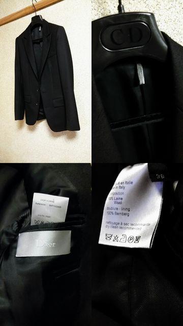 正規新古 Dior Homme ディオールオム ピークドラペルジャケット 黒 最小38 スーツ ラグジュアリーテーラード < ブランド  正規新古 Dior Homme ディオールオム ピークドラペルジャケット 黒 最小38 スーツ ラグジュアリーテーラード < ブランドの