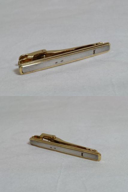 正規激レア イヴサンローラン YSLロゴ ゴールド×シルバー コンビカラーネクタイピン タイピン < ブランド  正規激レア イヴサンローラン YSLロゴ ゴールド×シルバー コンビカラーネクタイピン タイピン < ブランドの