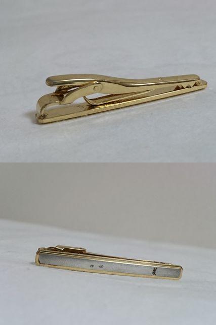 正規激レア イヴサンローラン YSLロゴ ゴールド×シルバー コンビカラーネクタイピン タイピン < ブランド  正規激レア イヴサンローラン YSLロゴ ゴールド×シルバー コンビカラーネクタイピン タイピン < ブランドの