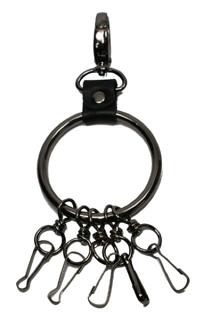 キーリング・本革ビッグリング ブラック キーホルダー レトロ 鍵 5本 レザー 車 バイク 家 自転車 黒 < 男性アクセサリー/時計  キーリング・本革ビッグリング ブラック キーホルダー レトロ 鍵 5本 レザー 車 バイク 家 自転車 黒  < 男性アクセサリー/時計の