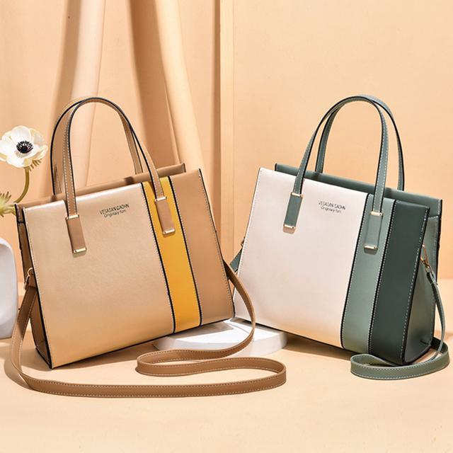 送料無料 新品 レディース 配色ハンドバッグ < 女性ファッション  送料無料 新品 レディース 配色ハンドバッグ < 女性ファッションの