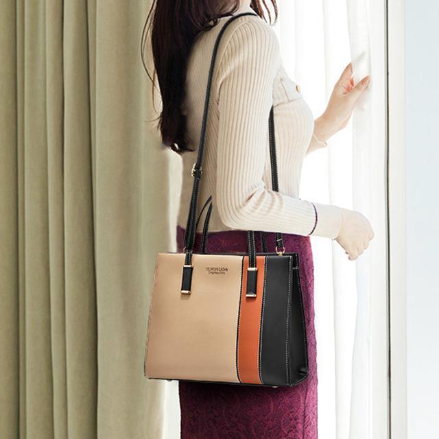 送料無料 新品 レディース 配色ハンドバッグ < 女性ファッション  送料無料 新品 レディース 配色ハンドバッグ < 女性ファッションの