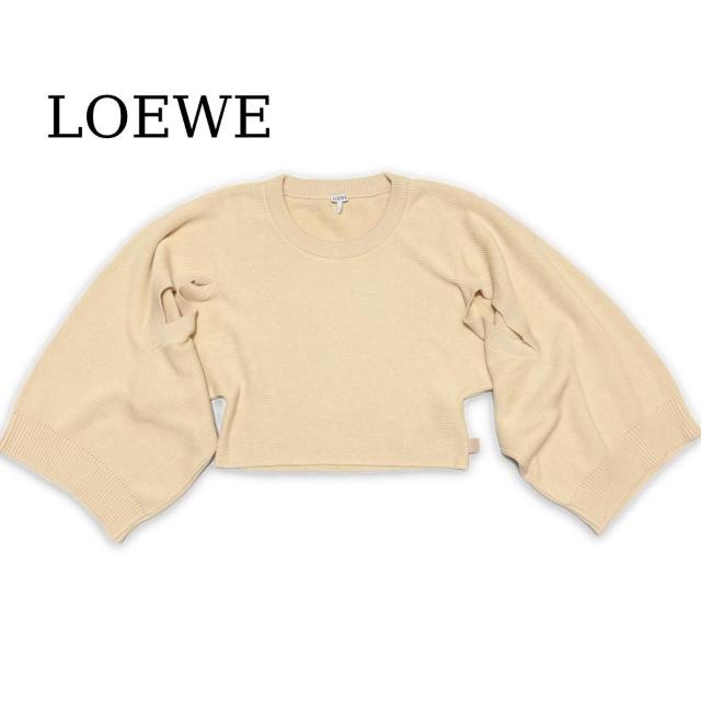 新品ロエベLOEWEコットンニットセーター ポンチョ 白 #S < ブランド 新品ロエベLOEWEコットンニットセーター ポンチョ 白 #S < ブランドの
