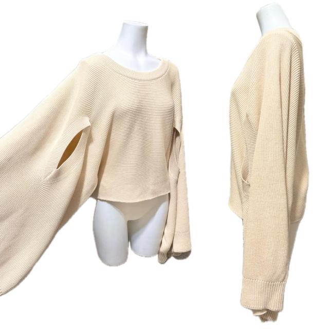 新品ロエベLOEWEコットンニットセーター ポンチョ 白 #S < ブランド 新品ロエベLOEWEコットンニットセーター ポンチョ 白 #S < ブランドの