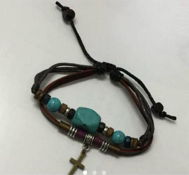 レザーブレスレット ターコイズ 商品管理番号Rb-02 < 男性アクセサリー/時計  レザーブレスレット ターコイズ 商品管理番号Rb-02 < 男性アクセサリー/時計の