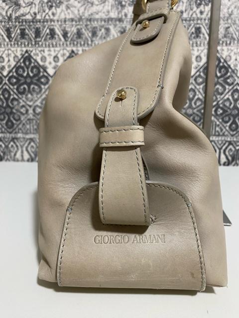 【中古品】 GIORGIO ARMANI レザー ワンショルダーバッグ グレー < ブランド  【中古品】 GIORGIO ARMANI レザー ワンショルダーバッグ グレー < ブランドの