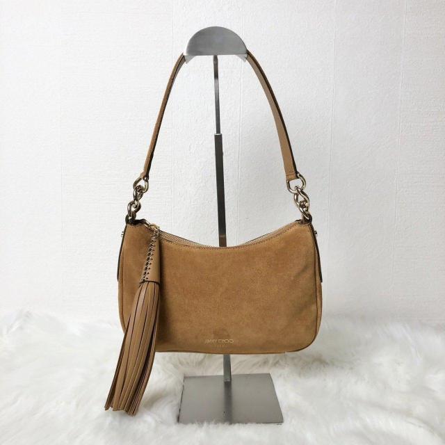 【美品】JIMMY CHOO ジミーチュウ ショルダーバッグ ワンショルダー タッセル スエード エレガント < ブランド 【美品】JIMMY CHOO ジミーチュウ ショルダーバッグ ワンショルダー タッセル スエード エレガント < ブランドの
