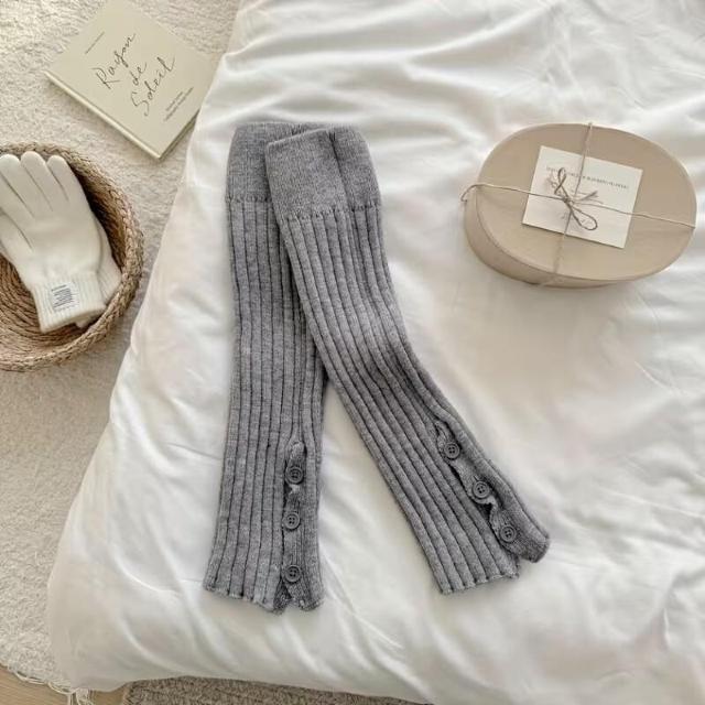 緩い感じのボタン付きレッグウォーマー縦ストライプデザインレッグカバー多用途靴下 < ホビー 緩い感じのボタン付きレッグウォーマー縦ストライプデザインレッグカバー多用途靴下 < ホビーの