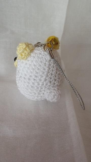 すず付きぱんだ*だるま編みぐるみストラップ(レモンイエロー) < ペット/手芸/園芸 すず付きぱんだ*だるま編みぐるみストラップ(レモンイエロー) < ペット/手芸/園芸の