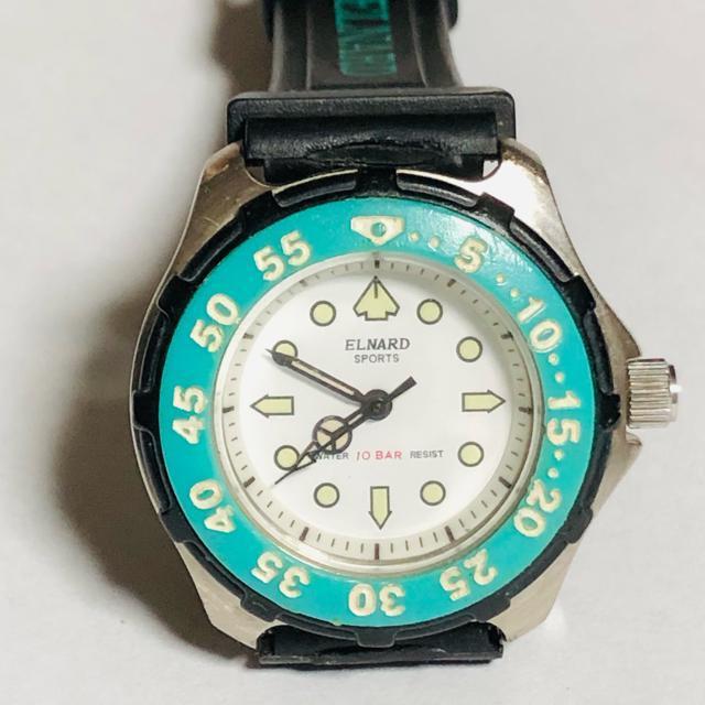 腕時計 ELNARD エルナード ダイバーウォッチ 10BAR 電池交換済み < 女性アクセサリー/時計 腕時計 ELNARD エルナード ダイバーウォッチ 10BAR 電池交換済み < 女性アクセサリー/時計の
