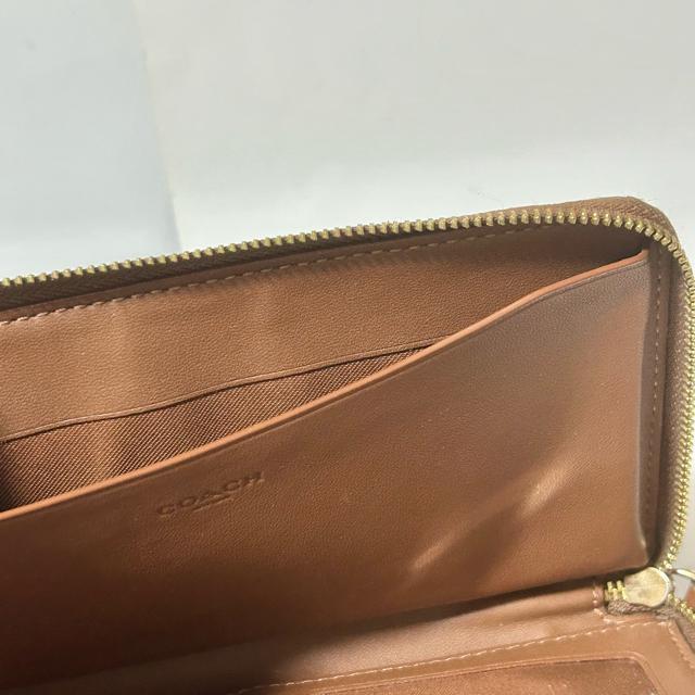 COACH �R�[�` �f���v�V�[ ���E���h�t�@�X�i�[�����z CC890 �L�����o�X �X�g���C�v ���U�[ �x�[�W�� �u���E�� �� �u�����h�� 