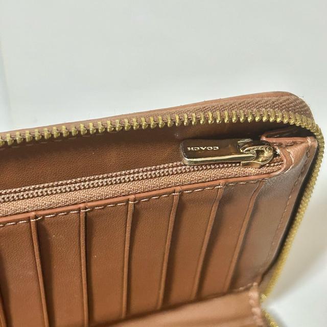 COACH �R�[�` �f���v�V�[ ���E���h�t�@�X�i�[�����z CC890 �L�����o�X �X�g���C�v ���U�[ �x�[�W�� �u���E�� �� �u�����h�� 