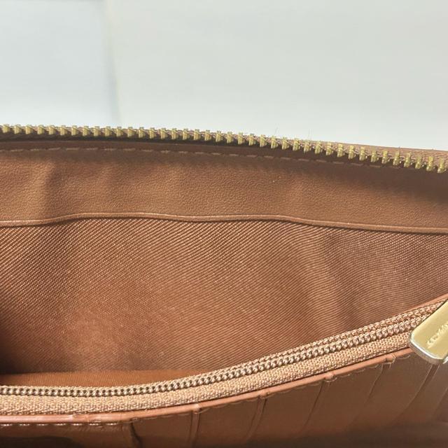 COACH �R�[�` �f���v�V�[ ���E���h�t�@�X�i�[�����z CC890 �L�����o�X �X�g���C�v ���U�[ �x�[�W�� �u���E�� �� �u�����h�� 