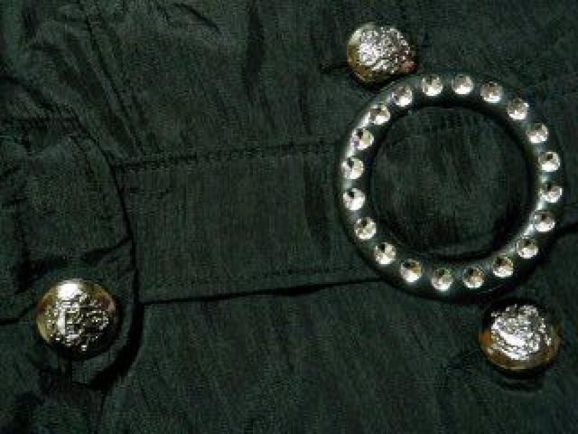 暖かい♪キラキラベルト付 Aライン バルーントレンチコート ブラック < 女性ファッション 暖かい♪キラキラベルト付 Aライン バルーントレンチコート ブラック < 女性ファッションの