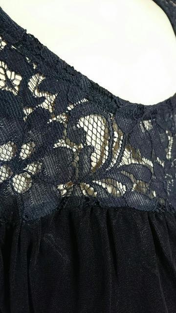 COMFILAX/d.i.a/ダイア  ネイビーレース シフォン トップス < ブランド  COMFILAX/d.i.a/ダイア  ネイビーレース シフォン トップス < ブランドの