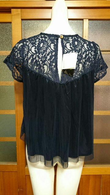 COMFILAX/d.i.a/ダイア  ネイビーレース シフォン トップス < ブランド  COMFILAX/d.i.a/ダイア  ネイビーレース シフォン トップス < ブランドの